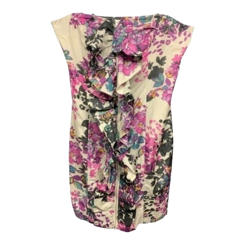 Kensie Bodycon Large‎ Dress Multicolor Floral Mini Ruffle Lined Strapless Chic - Picture 2 of 5